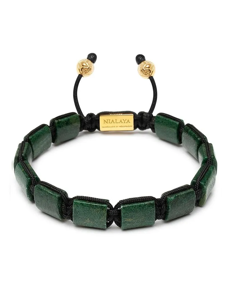 Nialaya Armband mit Jade-Perlen Grün