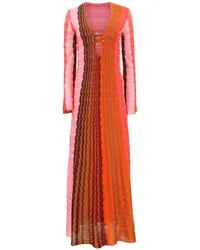 Alexis Vibe Maxikleid mit V-Ausschnitt Orange