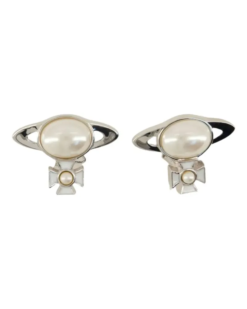 Vivienne Westwood Orb pearl earrings - Silber Silber