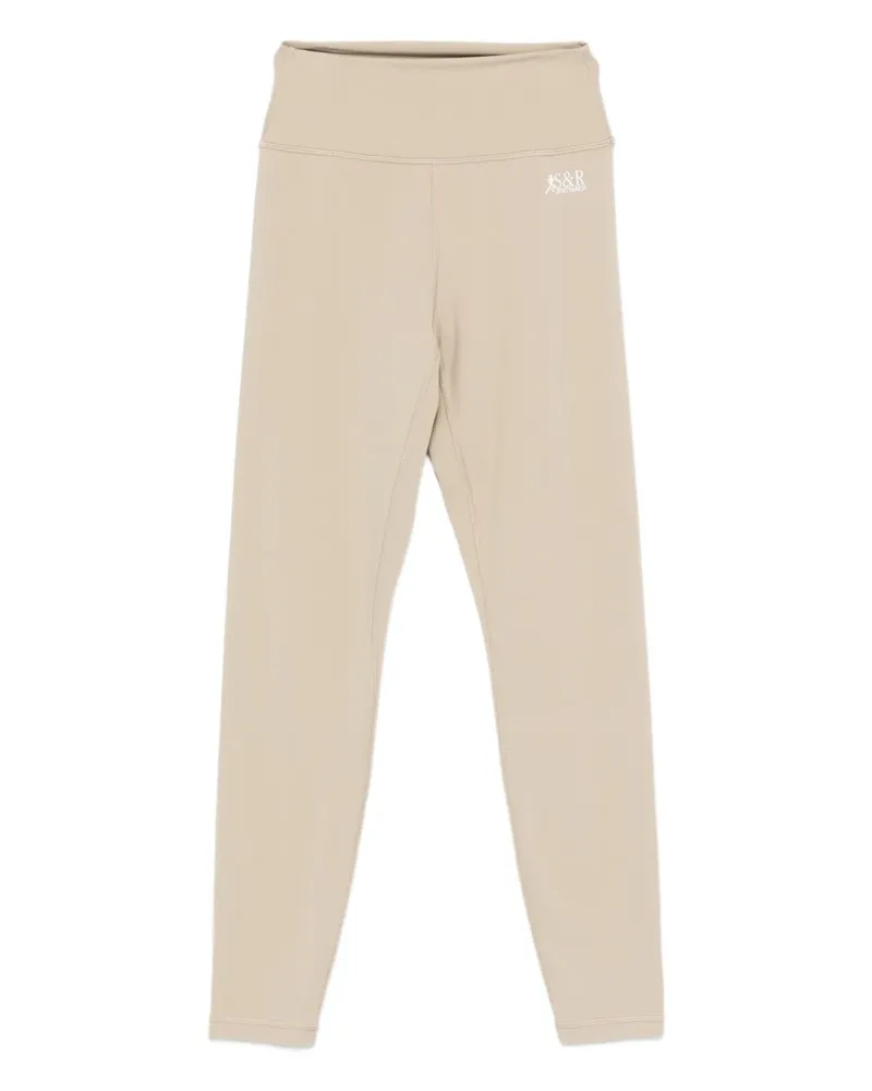 SPORTY & RICH SR Sport-Leggings mit Logo-Print - Nude Nude