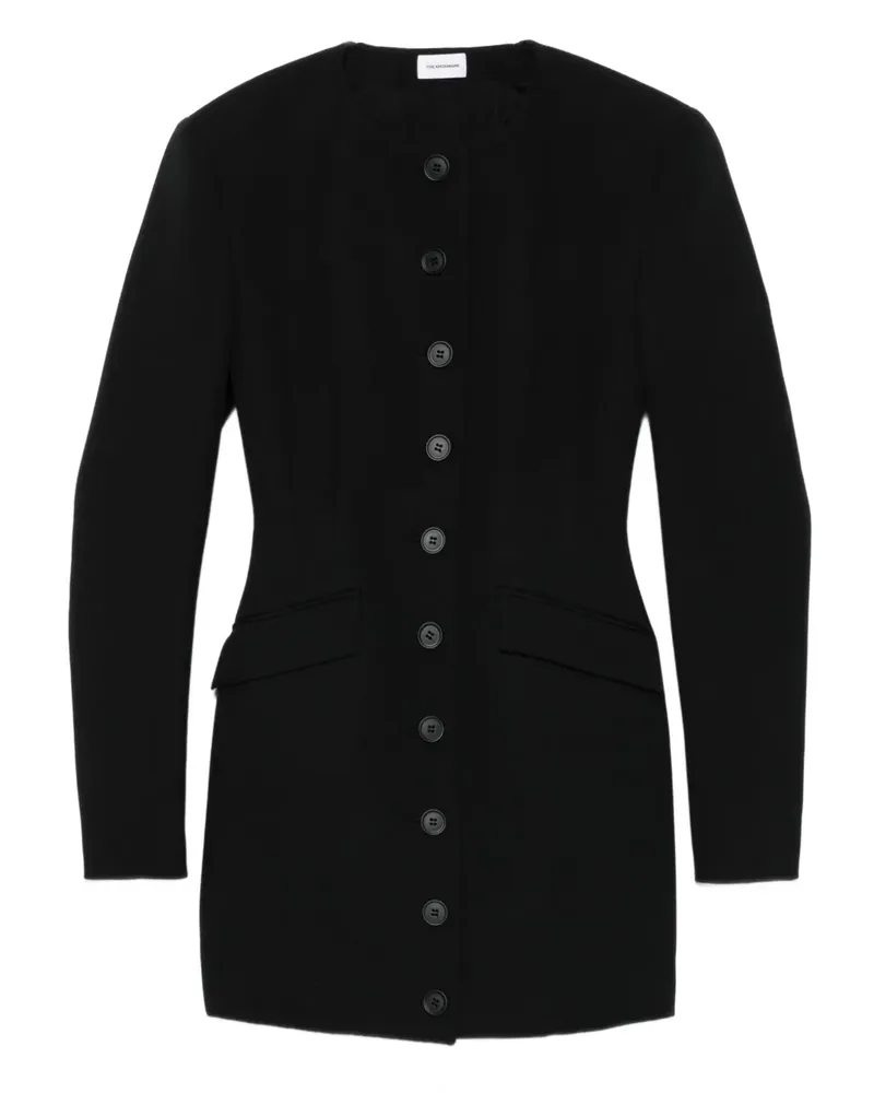 ANDAMANE Minikleid mit Knopfdetail - Schwarz Schwarz