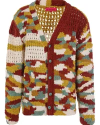 The Elder Statesman Cardigan mit Monogrammmuster Braun