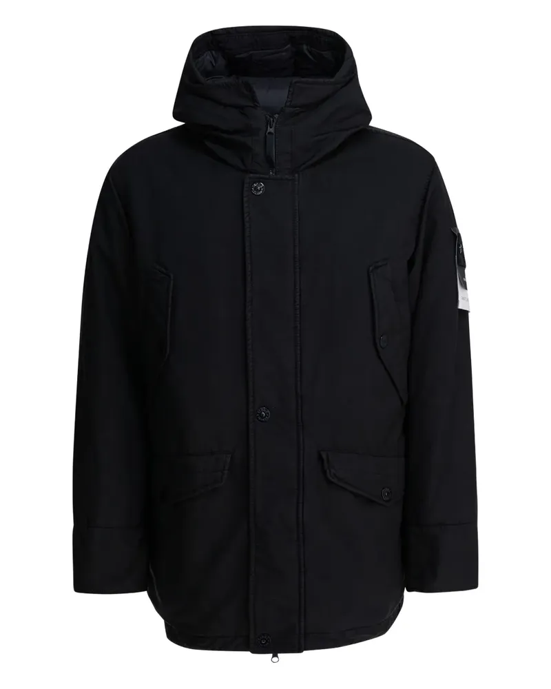 Stone Island David Tc Ghost hooded-pocketed coat - Schwarz Schwarz