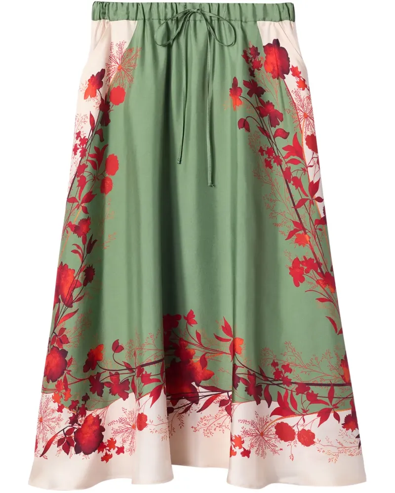 La DoubleJ Midirock mit Woodland-Print - GR08 WOODLAND PLACÉE Gr08