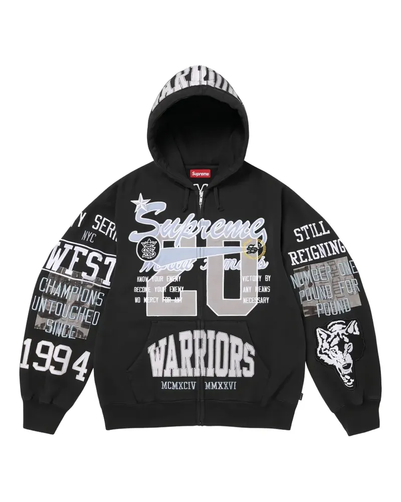 Supreme Being Warriors Kapuzenjacke mit Applikation - Schwarz Schwarz