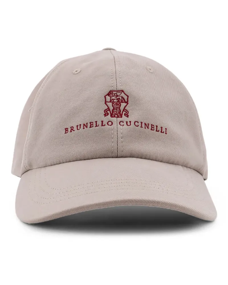 Brunello Cucinelli logo baseball hat - Nude Nude