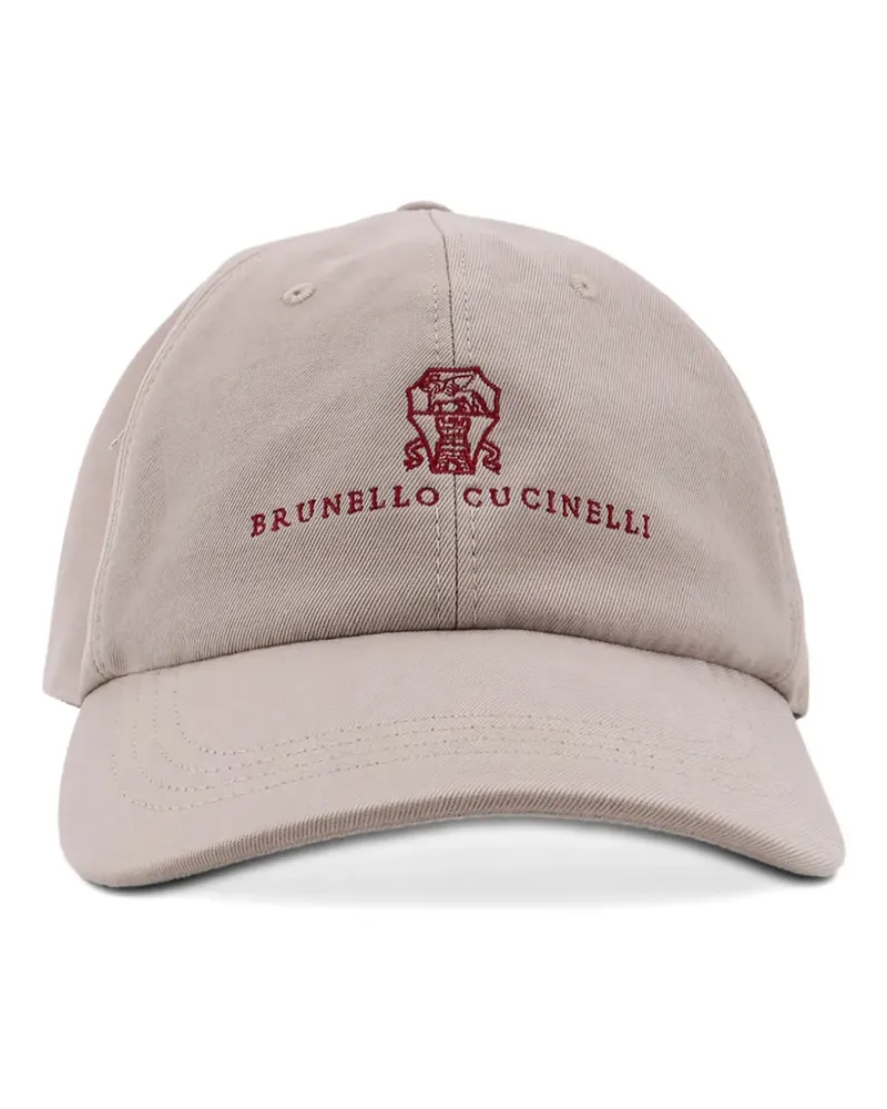 Brunello Cucinelli logo baseball hat - Nude Nude