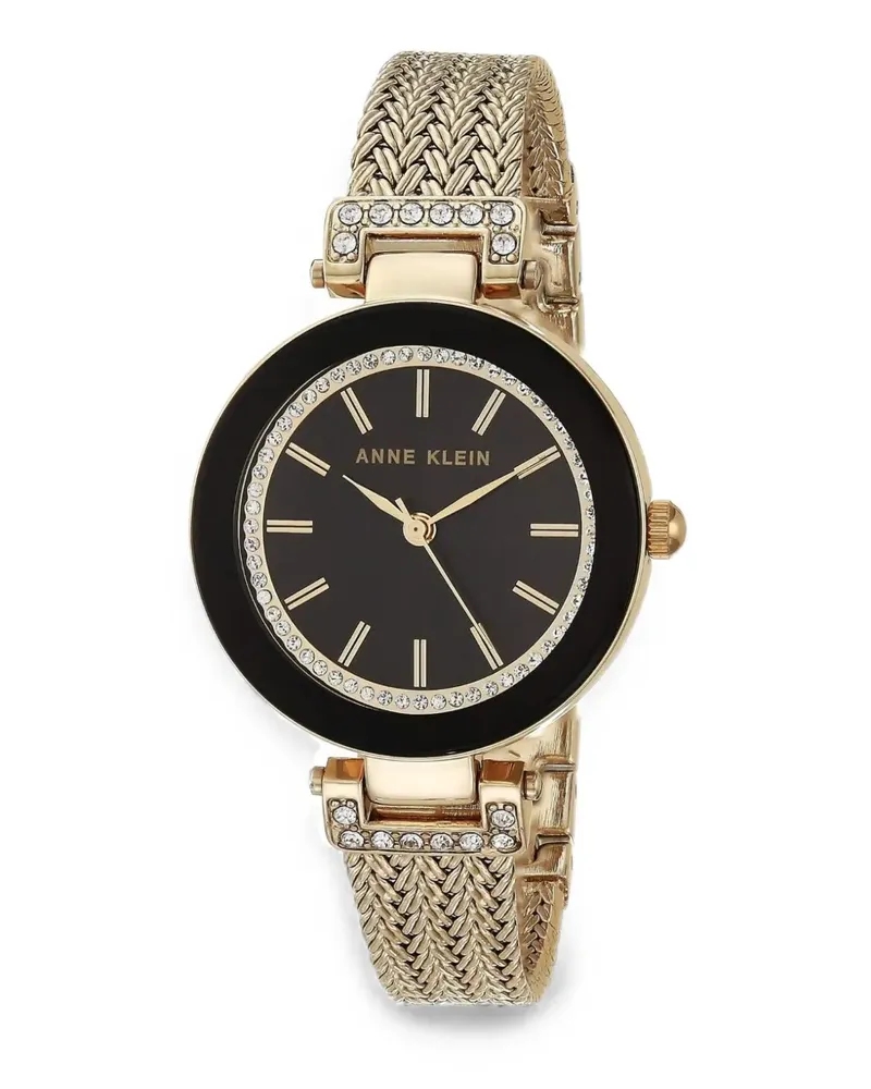 Anne Klein Armbanduhr mit Kristallen 30mm - Schwarz Schwarz