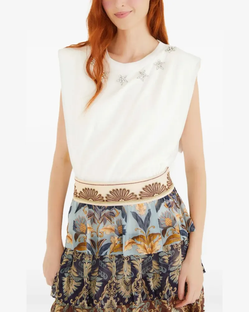 FARM Rio star-embellished tank top - Weiß Weiß