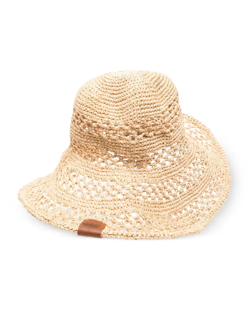 RUSLAN BAGINSKIY straw knit hat - Nude Nude