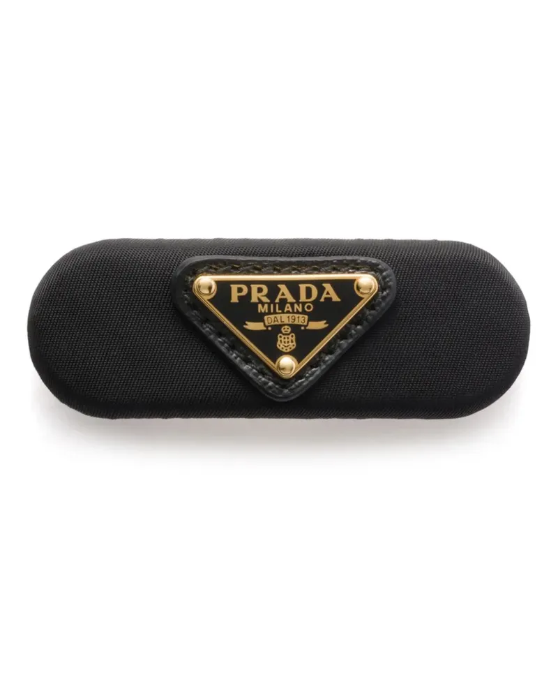 Prada Haarspange mit Logo - Schwarz Schwarz