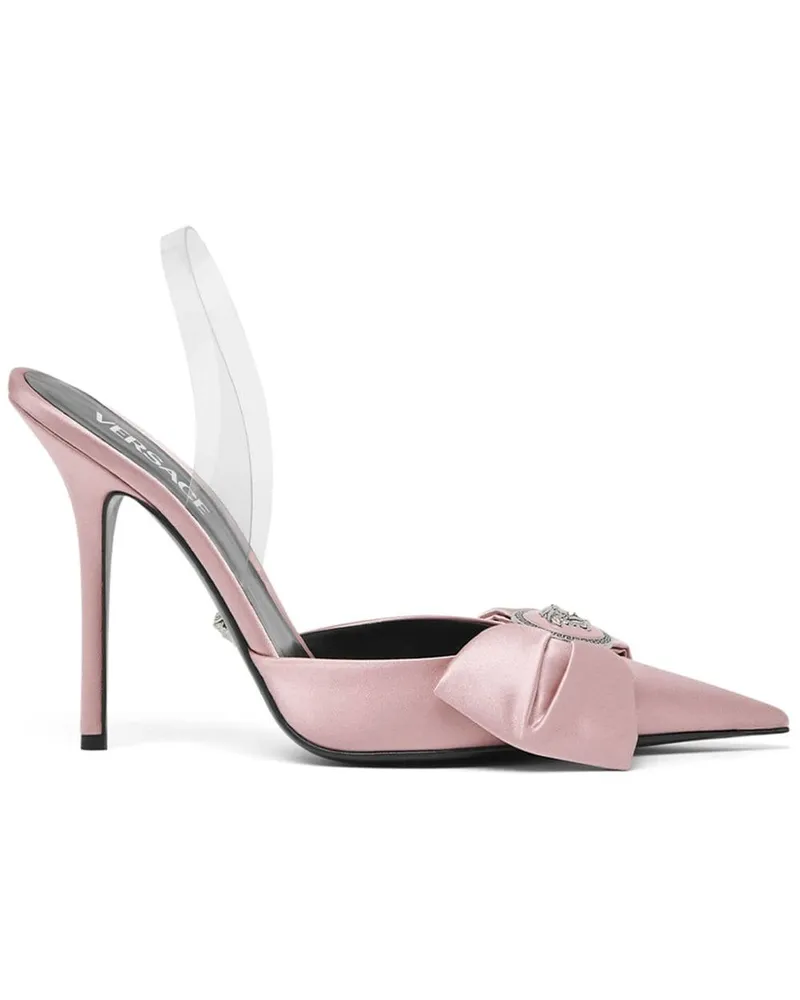 Versace Alia Slingback-Pumps aus Satin 110mm - Rosa Rosa