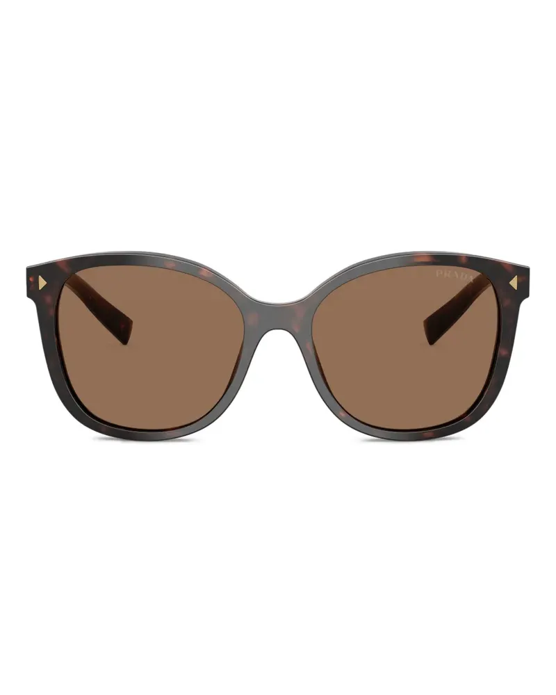 Prada Sonnenbrille mit rundem Gestell - Braun Braun