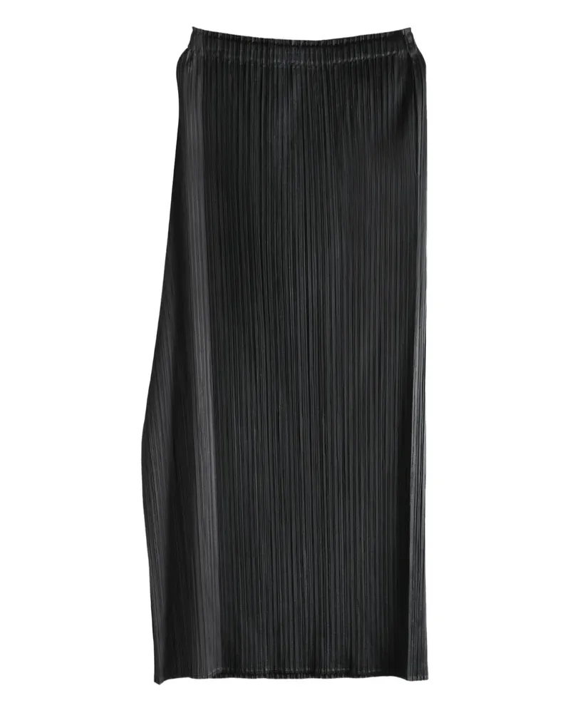 Issey Miyake Pointe pleated panelled midi skirt - Schwarz Schwarz