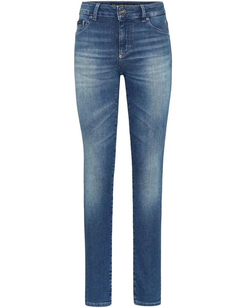 Philipp Plein Jeans mit Logo-Stickerei - Blau Blau