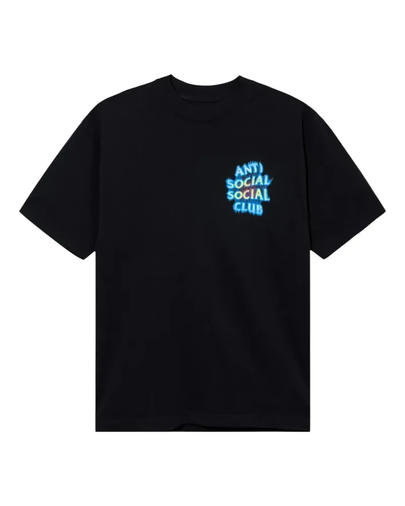 Anti Social Social Club Thermal T-Shirt mit Logo-Print - Schwarz Schwarz