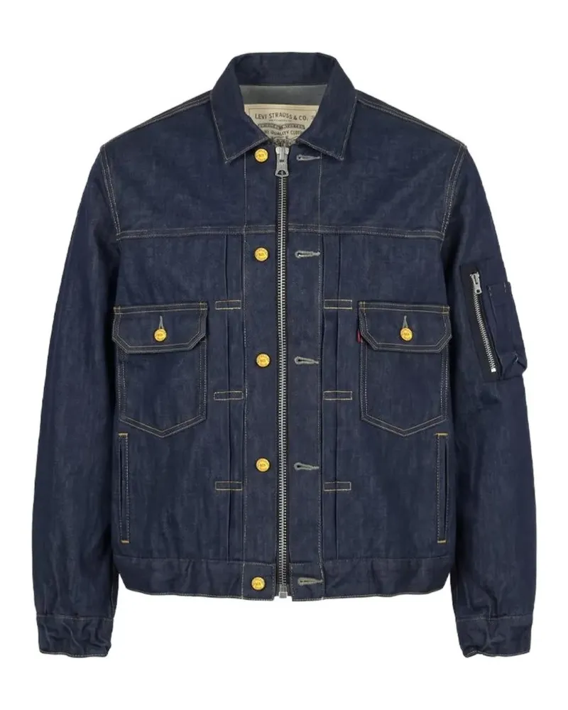 Sacai x Levi's zip-up panelled denim jacket - Blau Blau