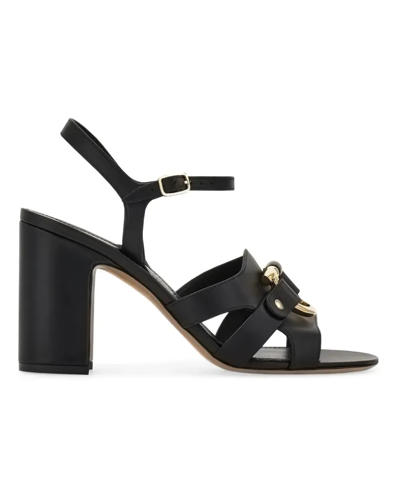 Ferragamo Verzierte Gancini Sandalen - Schwarz Schwarz