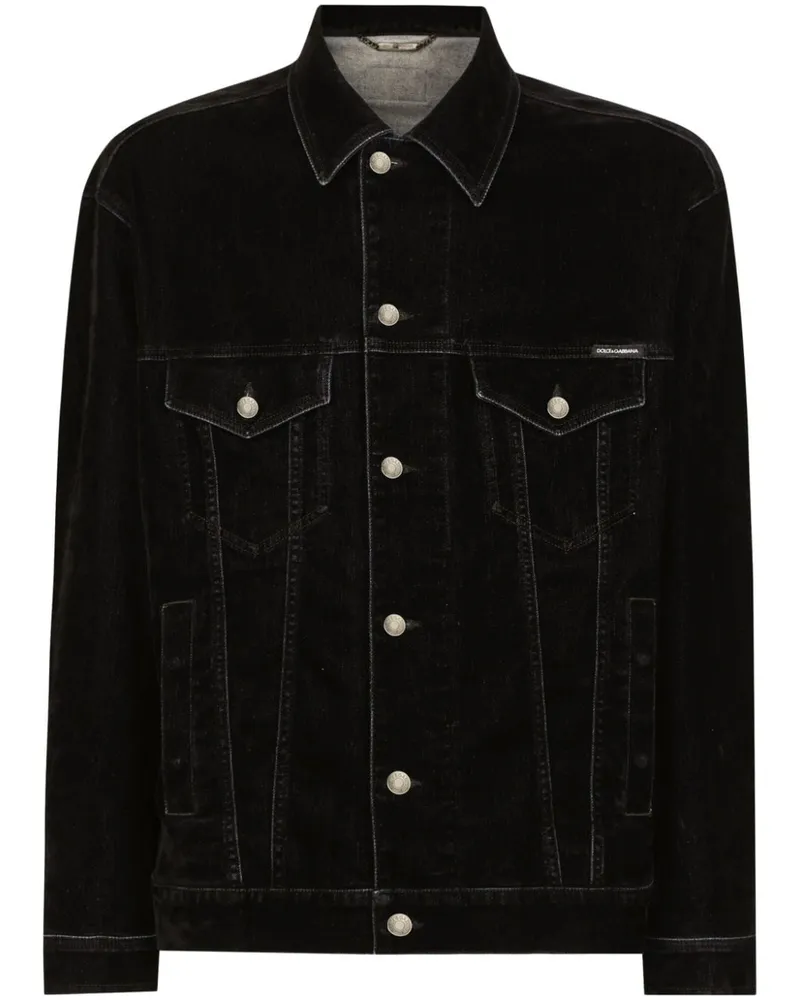 Dolce & Gabbana Hemdjacke aus Denim - Schwarz Schwarz