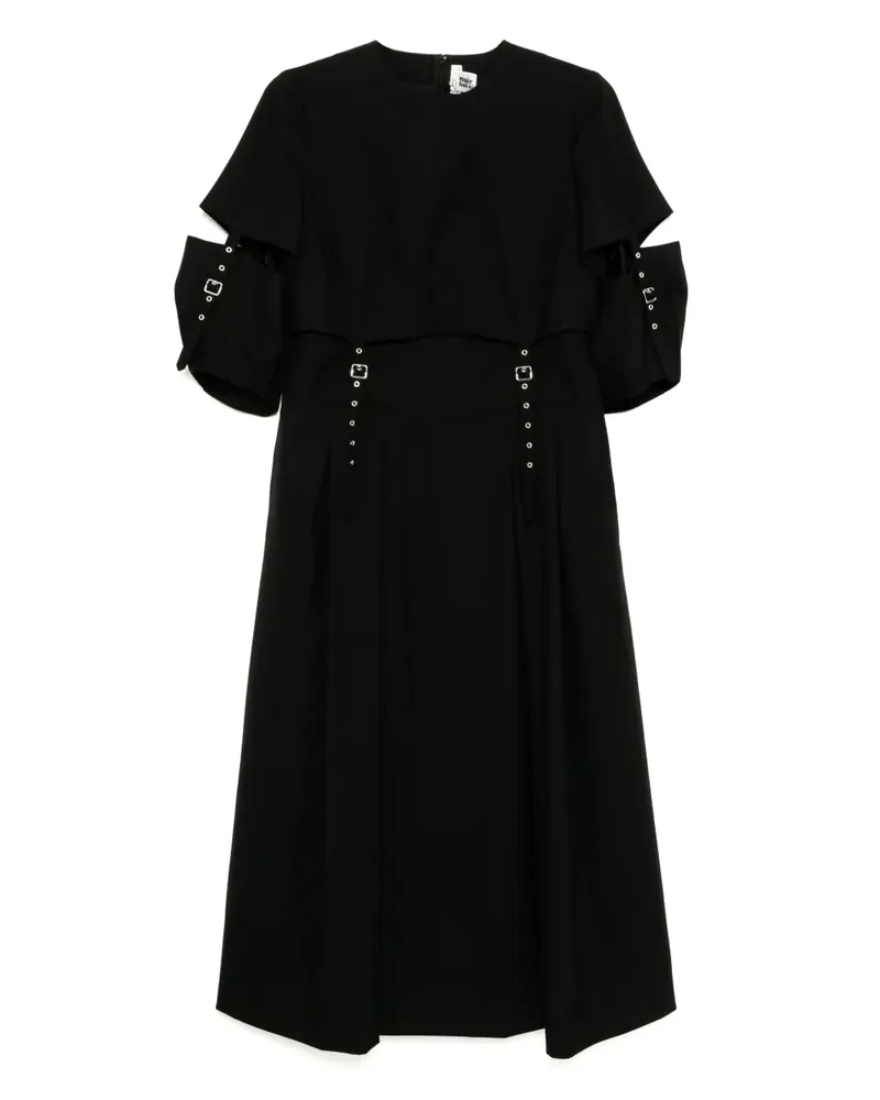 Noir Kei Ninomiya Kleid mit Schlitzärmeln - Schwarz Schwarz