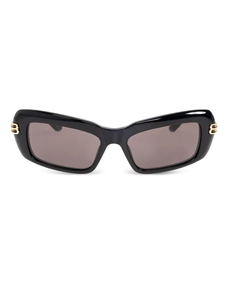 Balenciaga Sonnenbrille mit eckigem Gestell - Schwarz Schwarz