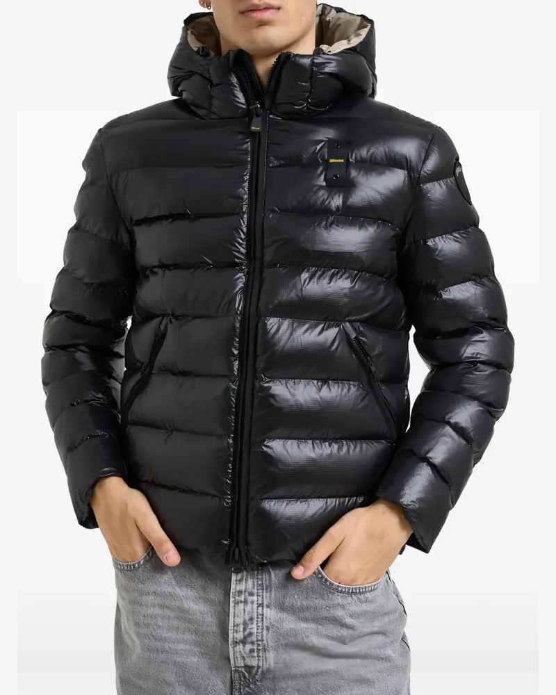 Blauer hooded padded jacket - Schwarz Schwarz
