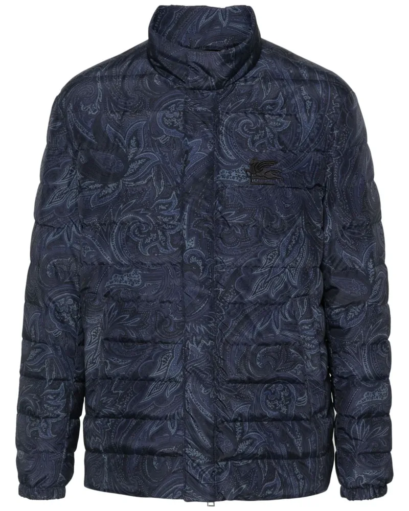 Etro Gefütterte Jacke mit Paisleymuster - Blau Blau