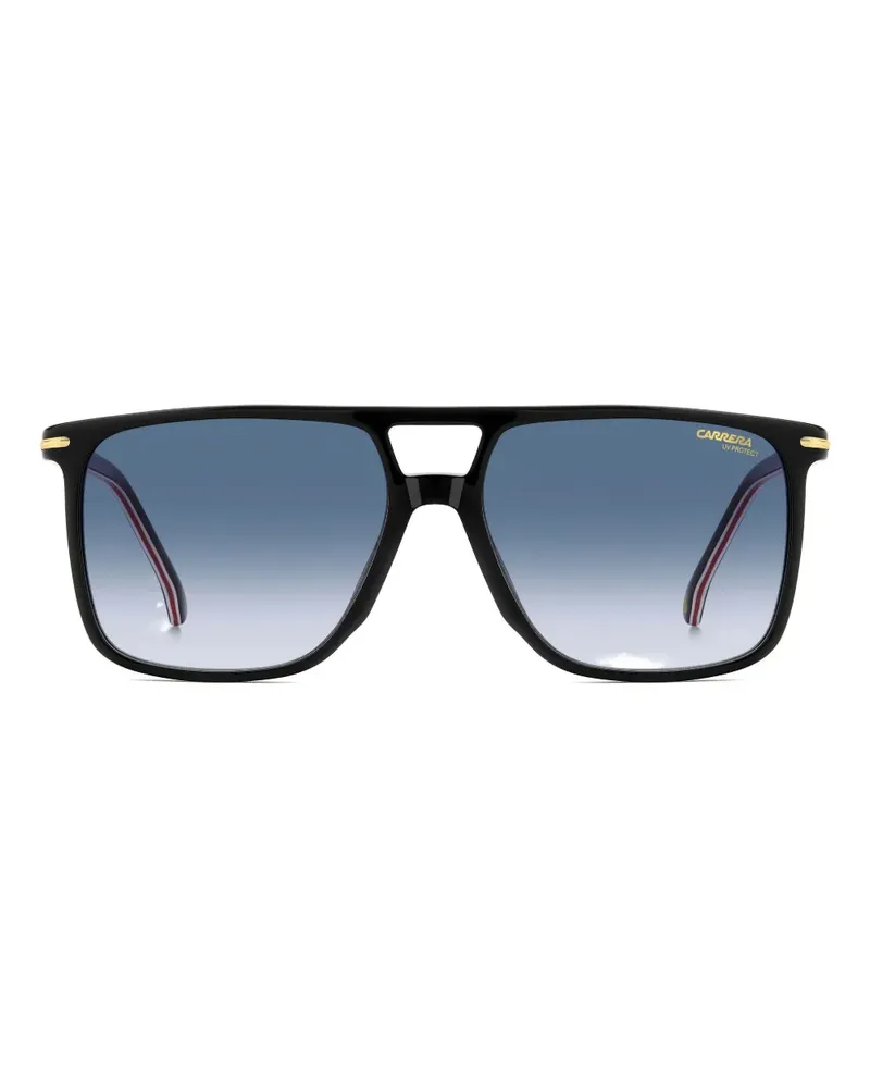 Carrera Sonnenbrille mit eckigem Gestell - Schwarz Schwarz