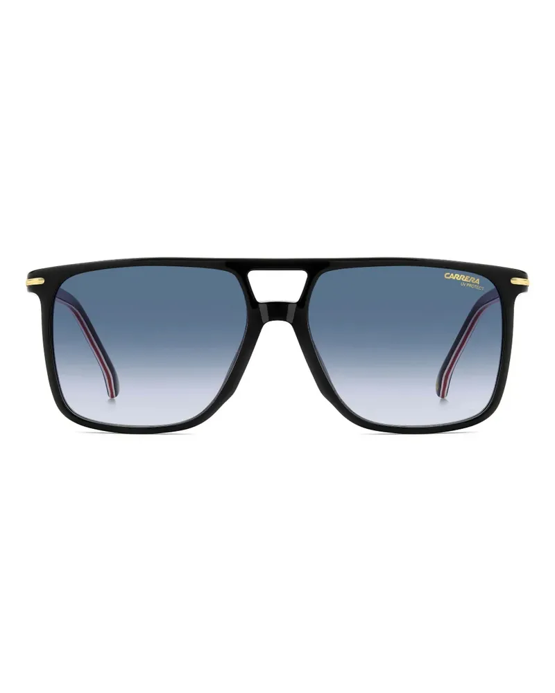 Carrera Sonnenbrille mit eckigem Gestell - Schwarz Schwarz