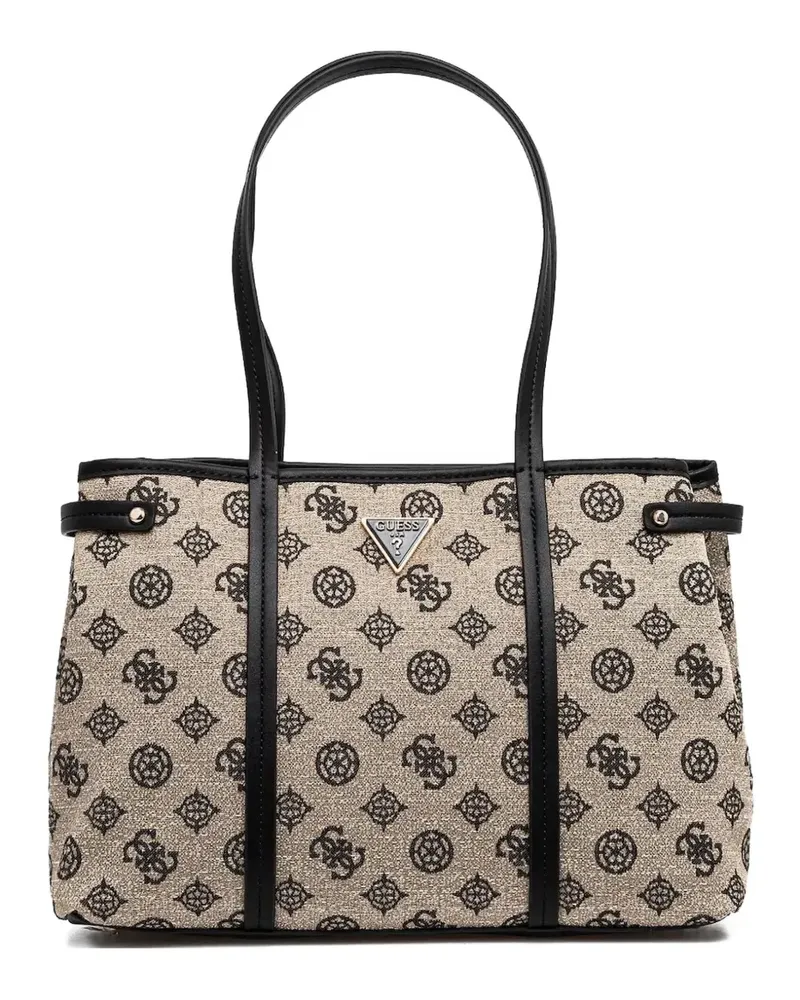 Guess Handtasche aus Monogramm-Canvas - Nude Nude