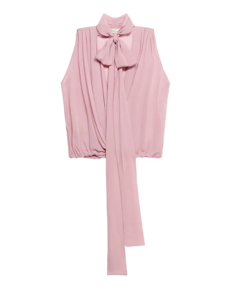 Blumarine Bluse mit Schaldetail - Rosa Rosa