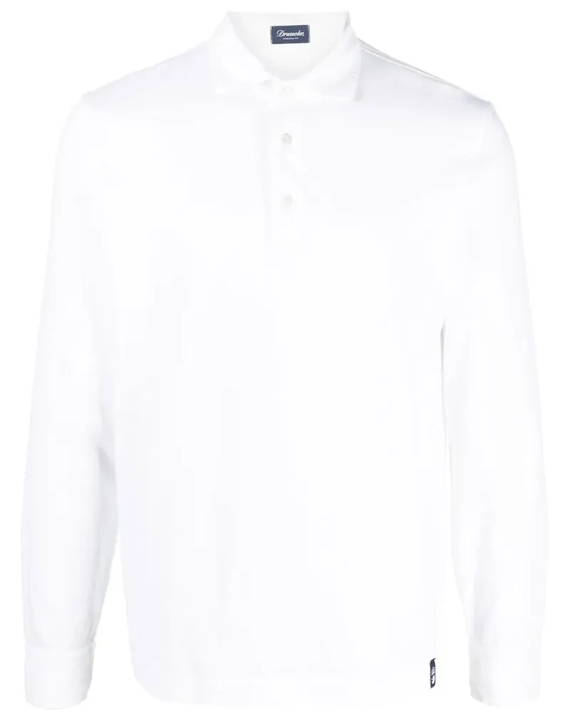 Drumohr  Langärmeliges Poloshirt - Weiß Weiß