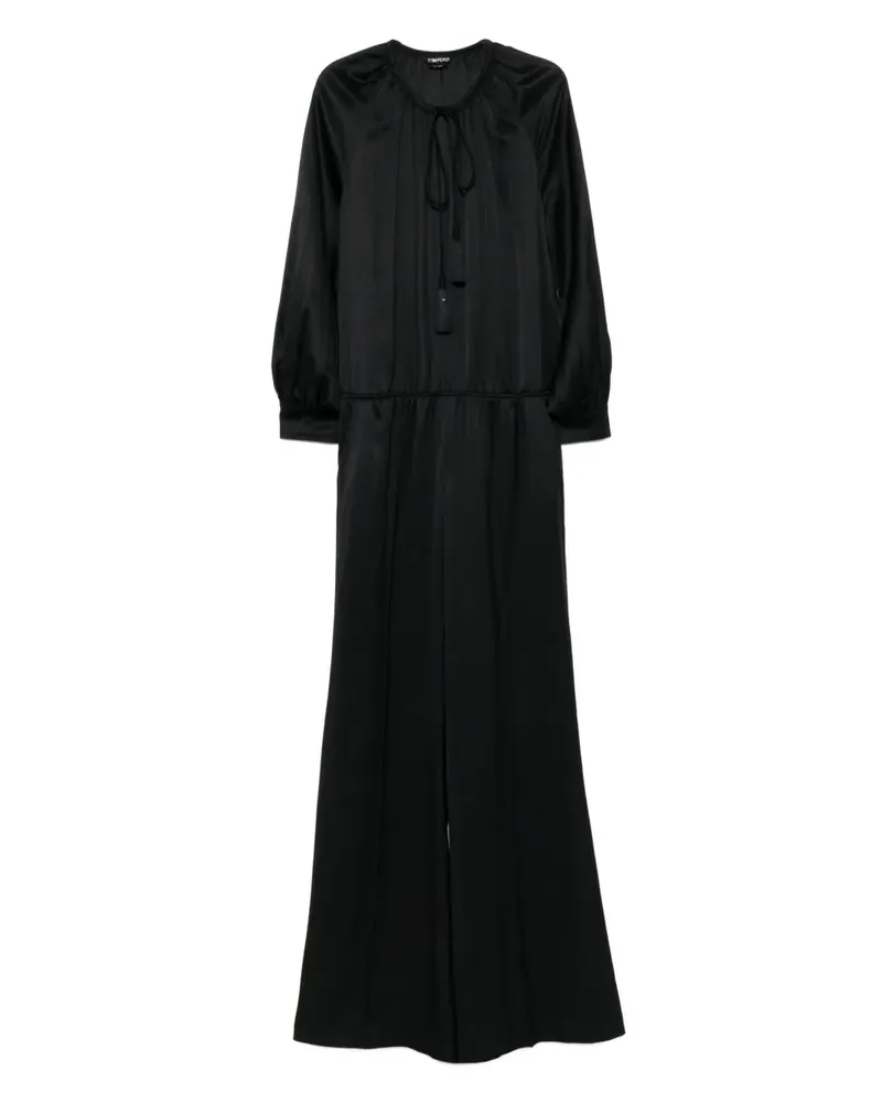 Tom Ford Jumpsuit mit V-Ausschnitt - Schwarz Schwarz