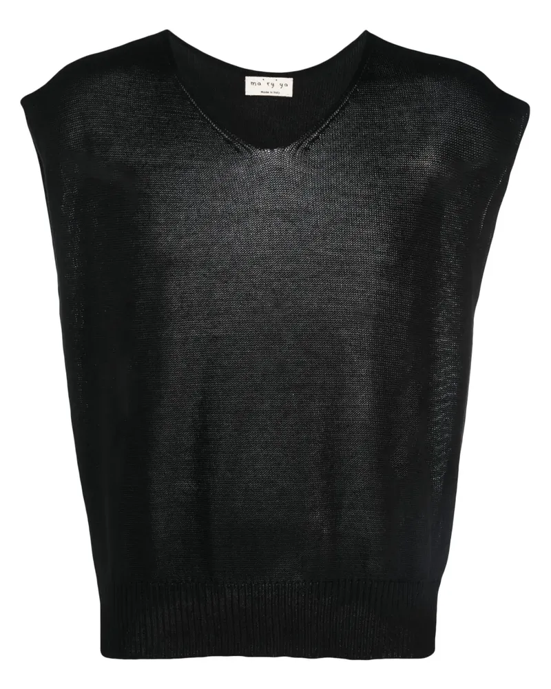 MA'RY'YA Pullunder mit rundem Ausschnitt - Schwarz Schwarz