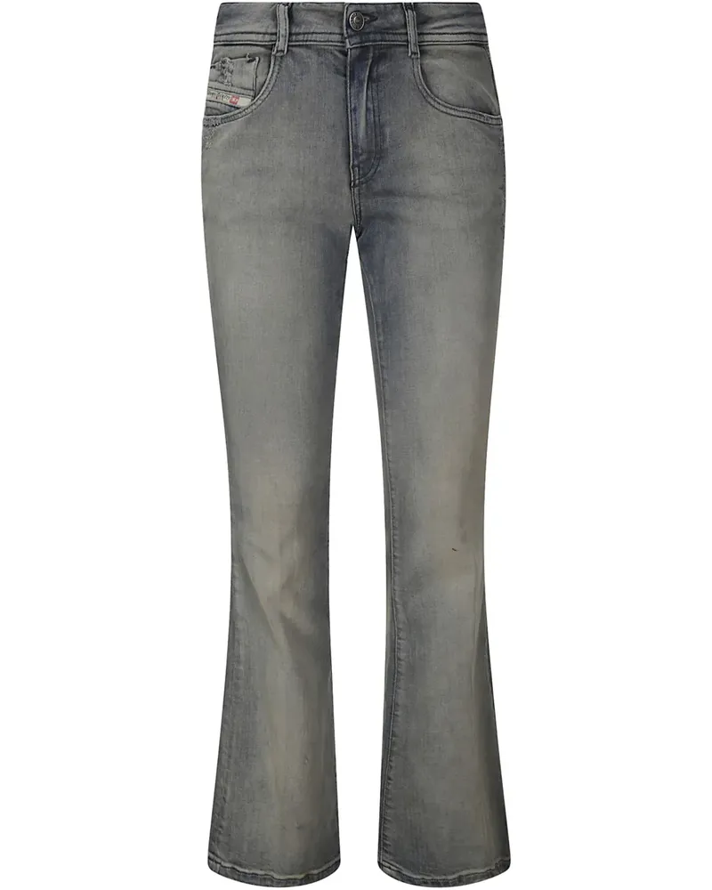 Diesel Bootcut-Jeans mit Stickerei - Grau Grau