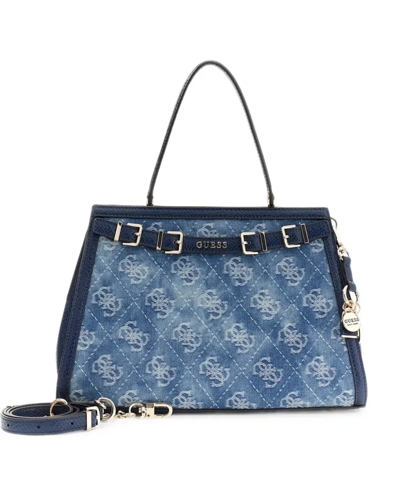 Guess Dovie Satchel-Tasche mit Logo - Blau Blau