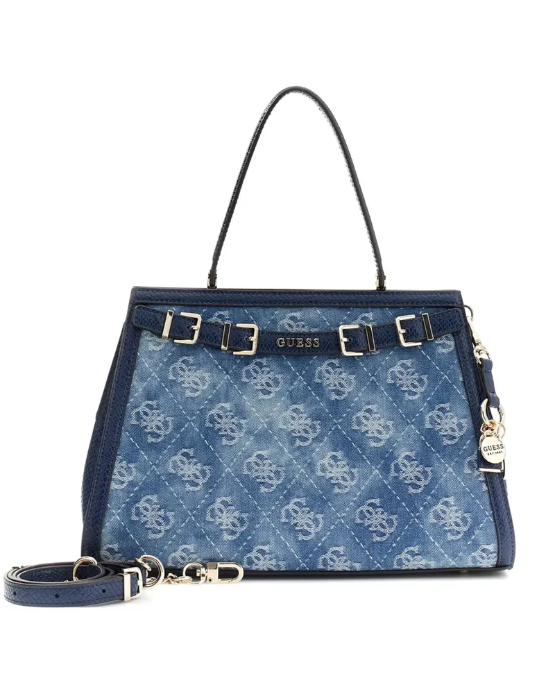 Guess Dovie Satchel-Tasche mit Logo - Blau Blau