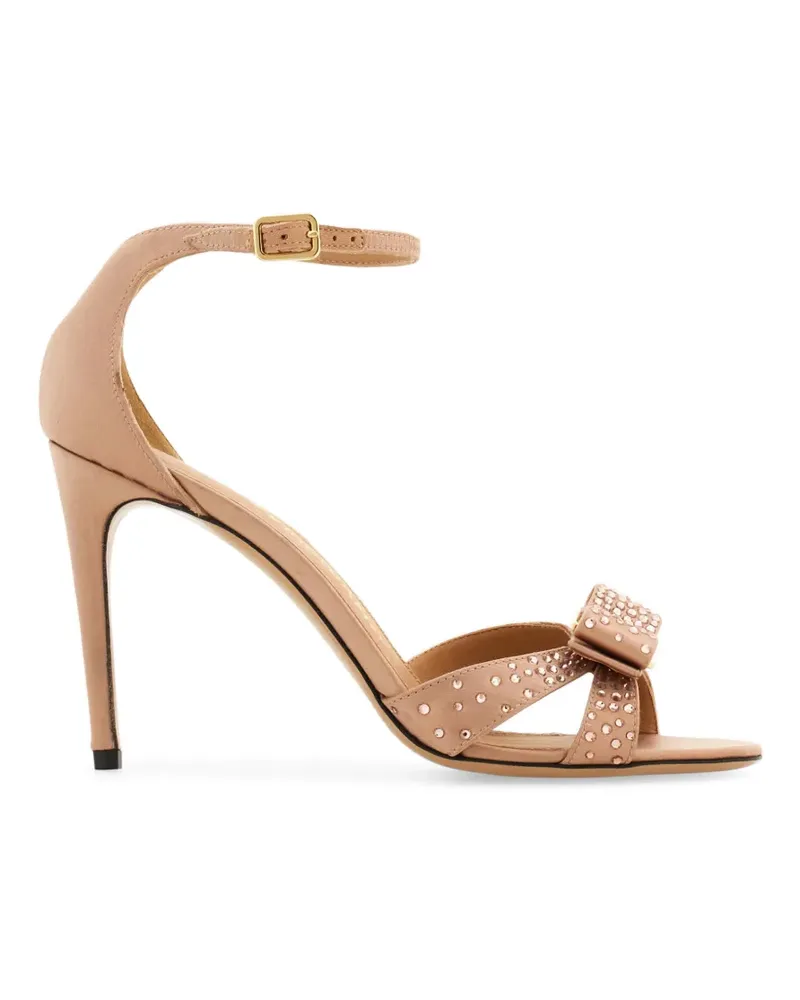 Ferragamo Vara Sandalen mit Kristallen - Nude Nude
