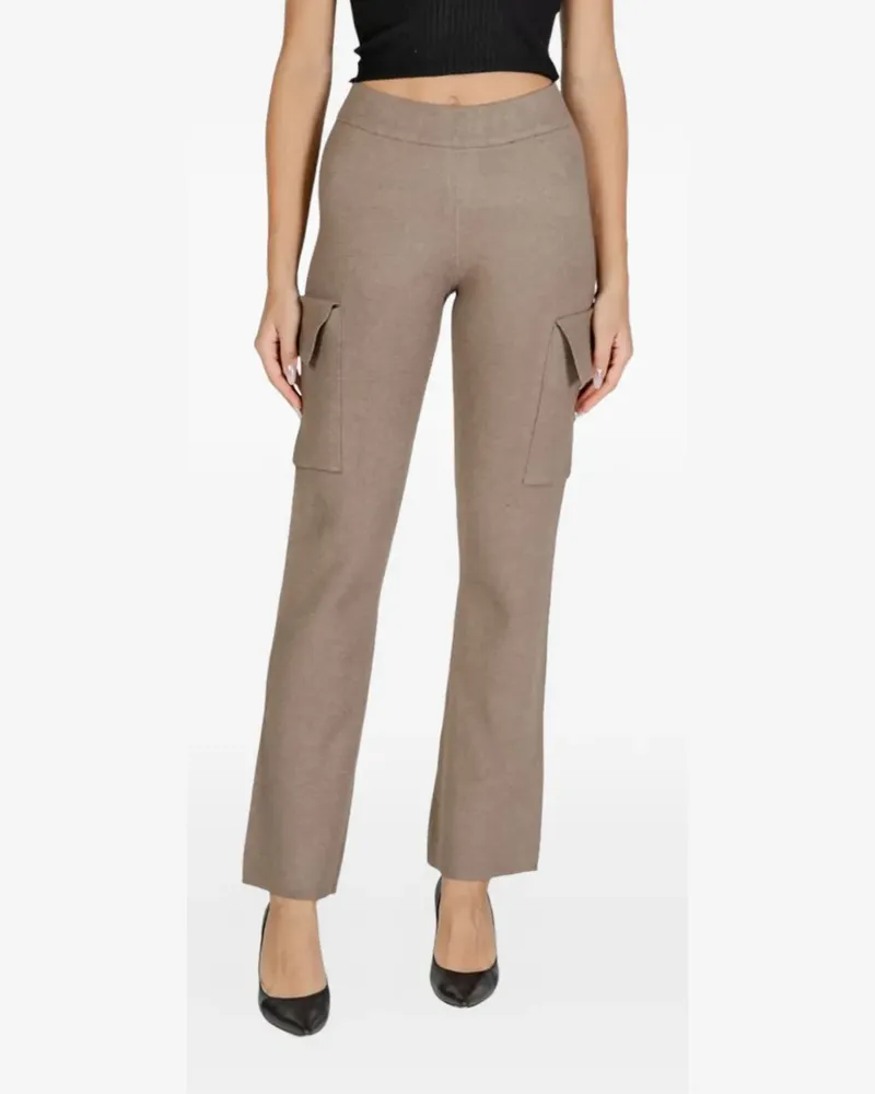 Vila knitted cargo pants - Nude Nude