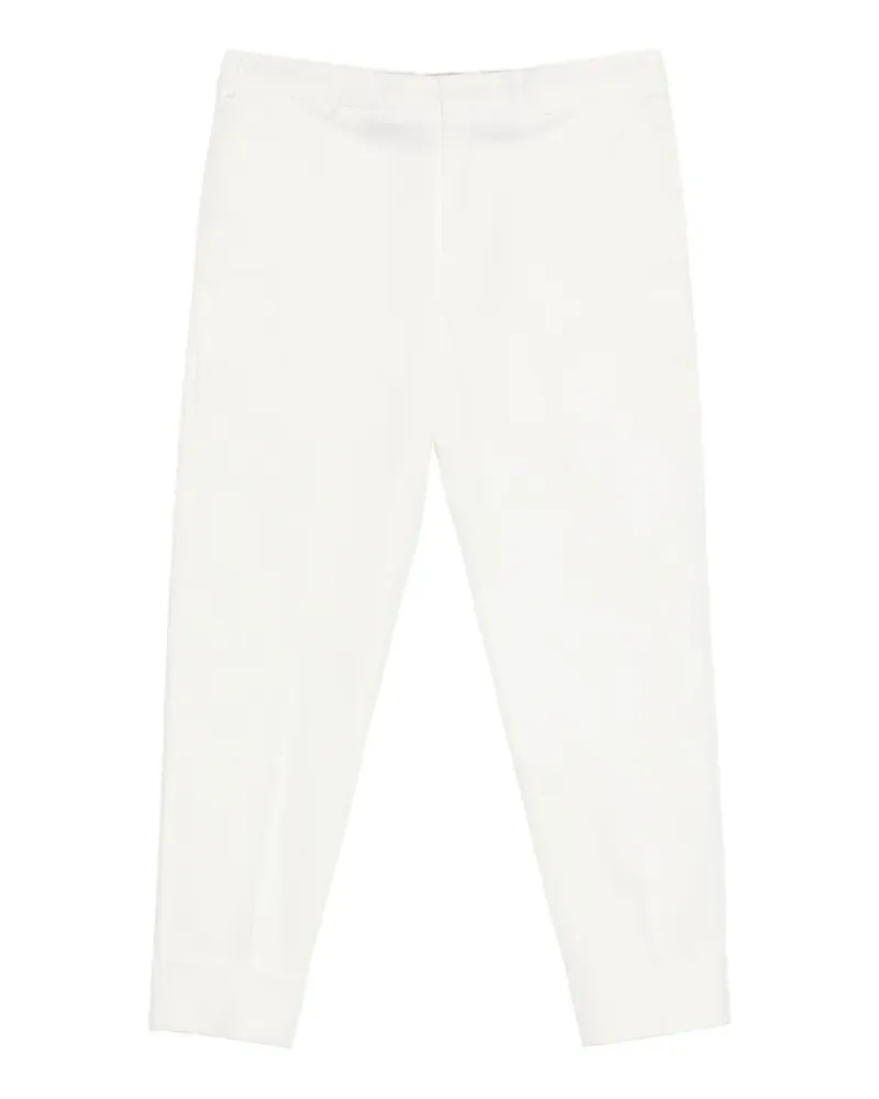 PT TORINO pressed-crease turn-up trousers - Weiß Weiß