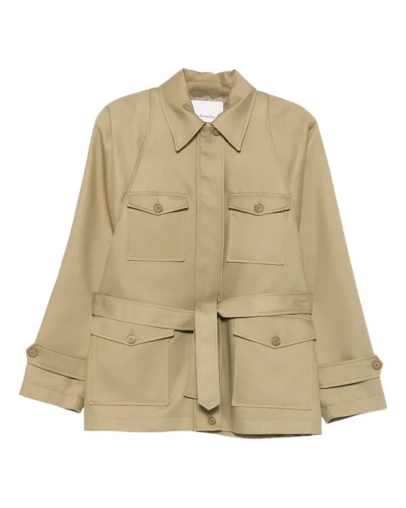FRANKIE Shop belted multi-pocket jacket - Grün Grün