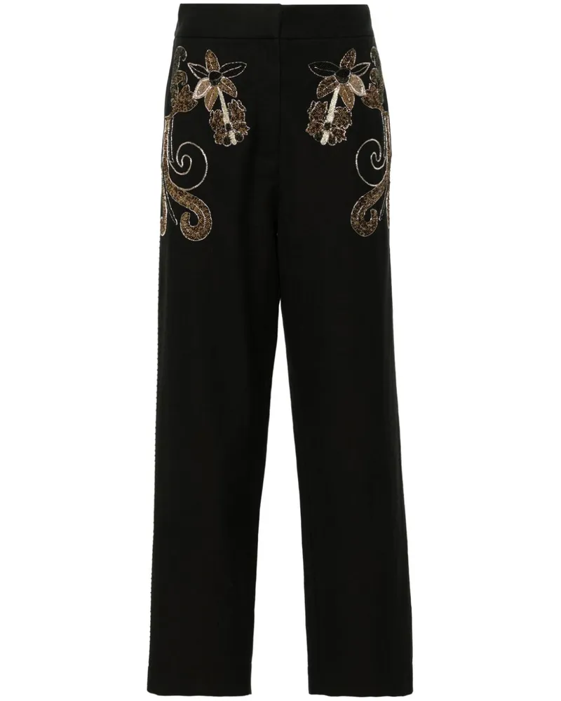 forte_forte Hose mit schmal zulaufendem Bein - Schwarz Schwarz