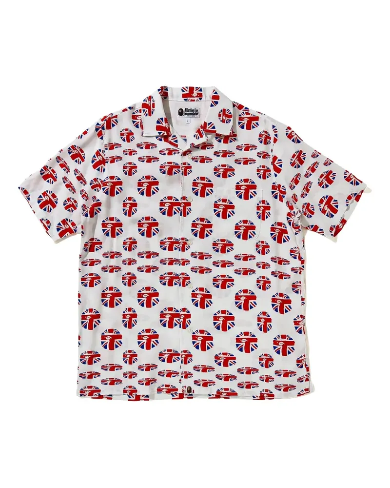 BAPE London Union Jack Hemd - Weiß Weiß