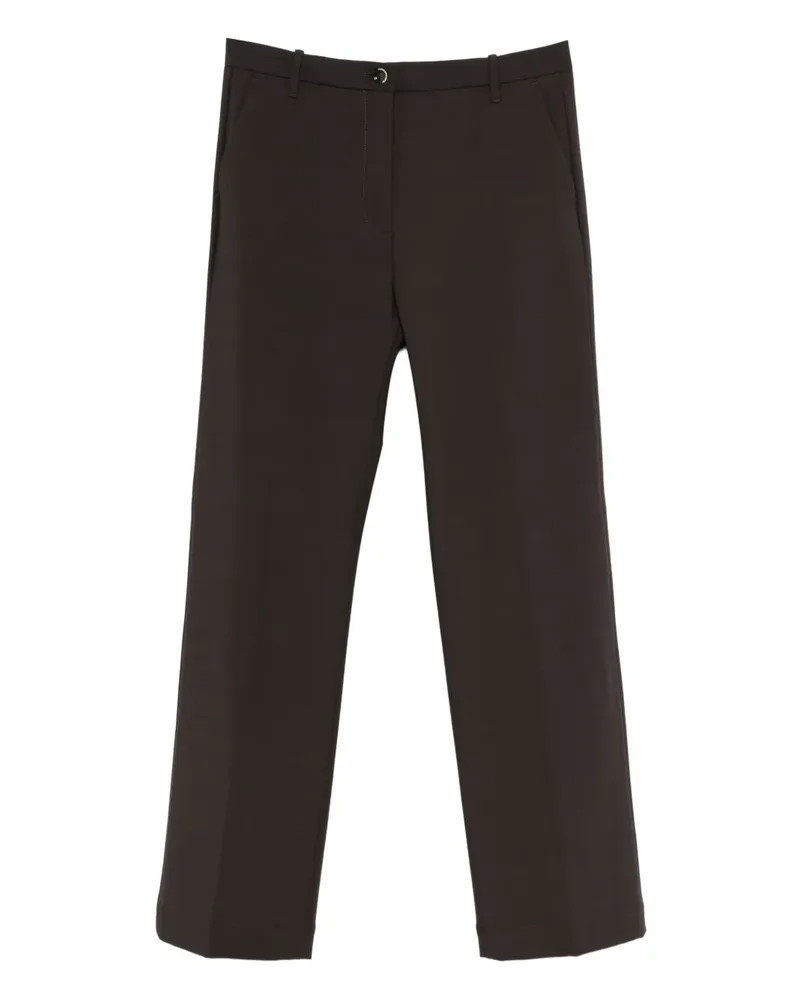 nine:inthe:morning Hose mit Logo-Patch - Braun Braun