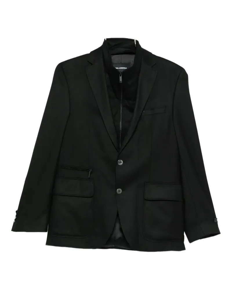 Karl Lagerfeld single-breasted blazer - Schwarz Schwarz
