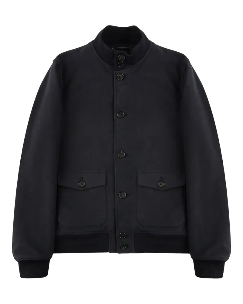 Slowear Geknöpfte Bomberjacke - Schwarz Schwarz