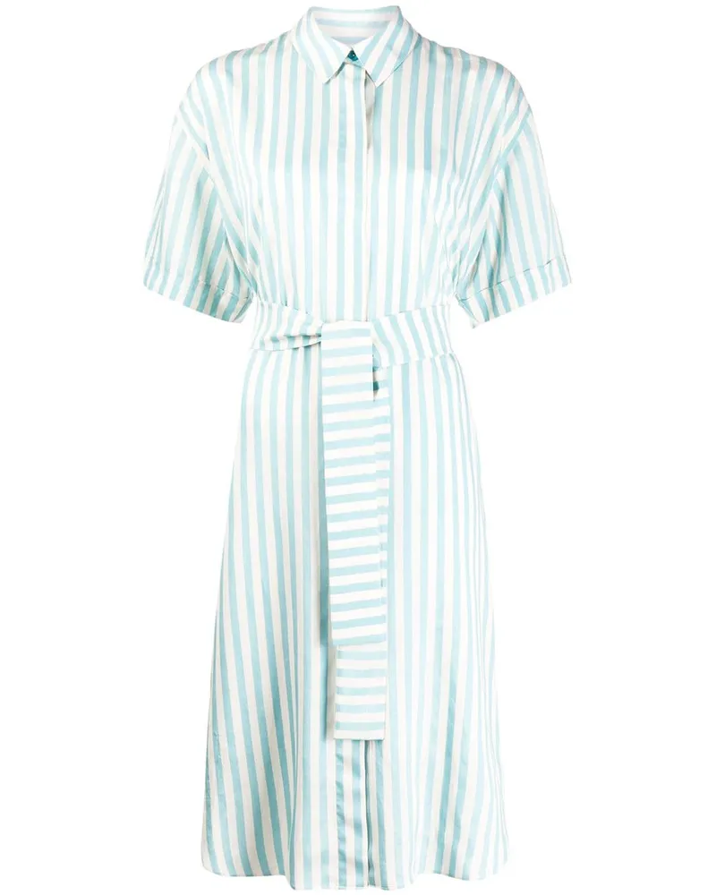 Paul Smith Gestreiftes Hemdkleid - Blau Blau