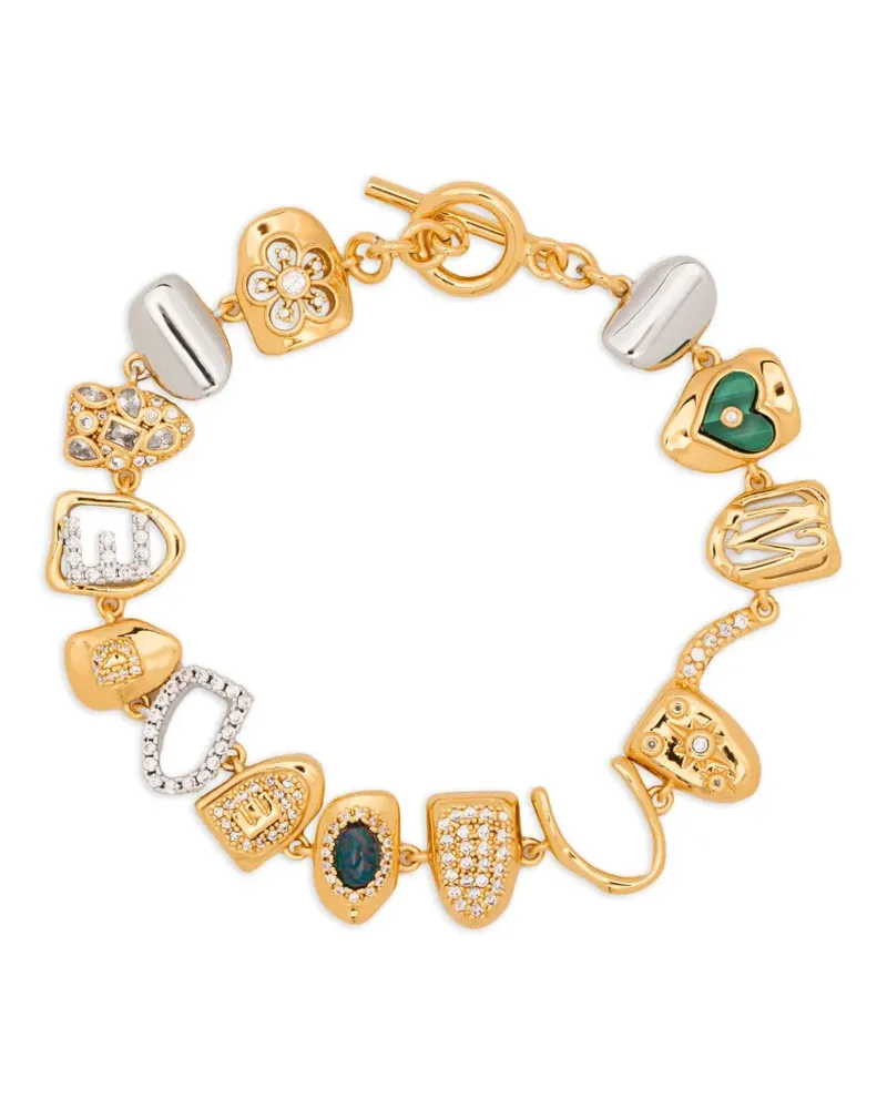MEDEA 18kt Erin Taylor Gelbgoldarmband mit Zirkonia Gold