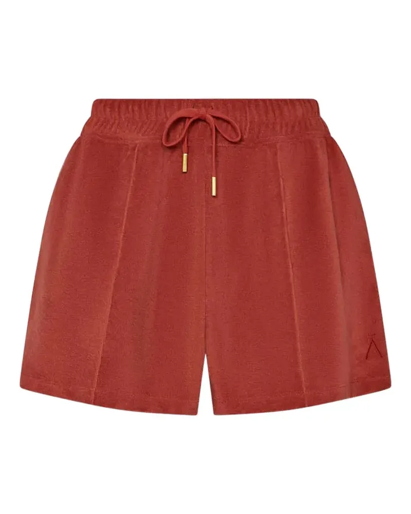 AMAN terry-cloth drawstring shorts - Rot Rot