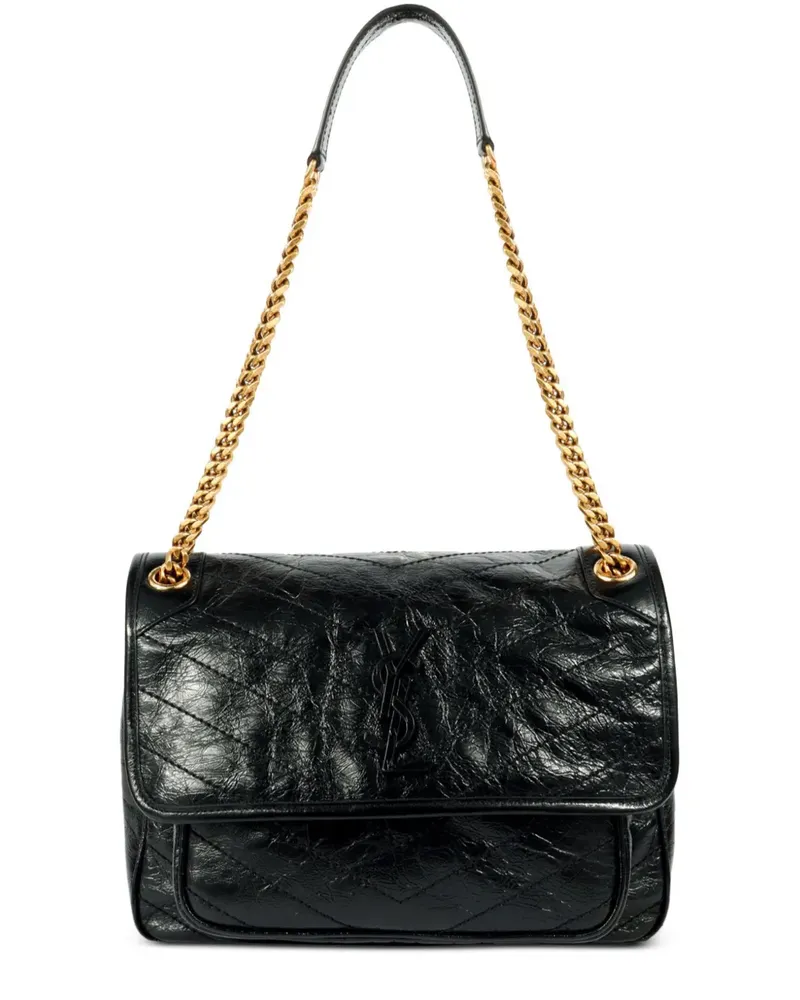 Saint Laurent Mittelgroße Niki Schultertasche - Schwarz Schwarz